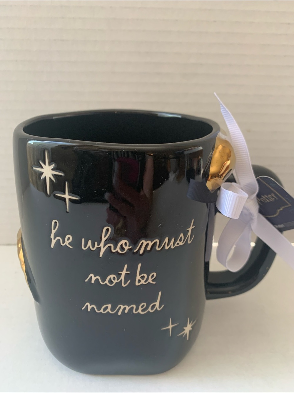 Rae Dunn x Harry Potter Gold Snake Voldemort Mug NEW